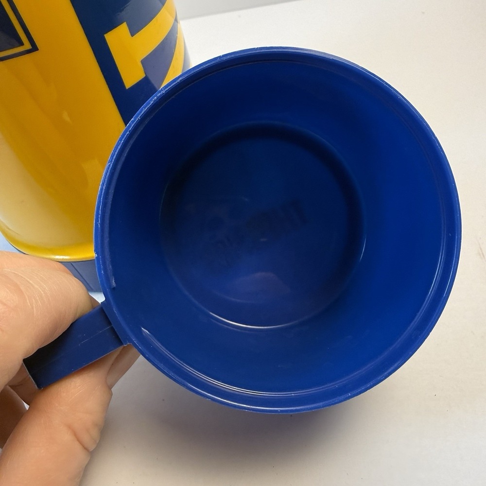 Vintage Navy College football Thermos 14" Naval Academy Blue Yellow - Picture 7 of 9